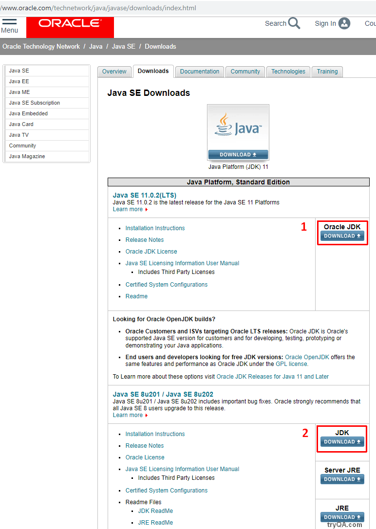 java jdk se development kit 8