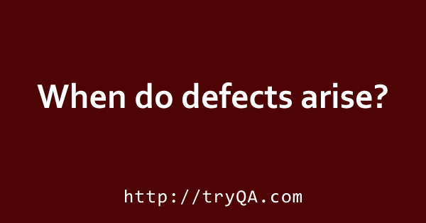 When do defects arise